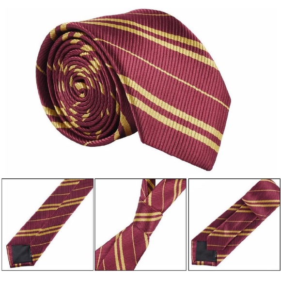 RESERVED FB GREAT FOR HARRY POTTER COSPLAY DRESS UP RED & GOLD TIE - Picture 2 of 16